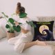 thumbnail image 3 of Funda de almohada de arpillera de lino decorativa de Pesadilla antes de Navidad, funda de cojín cuadrada para sofá o coche, sin relleno de almohada (16 x 16, 18 x 18, 20 x 20 pulgadas, negro), 3 of 5