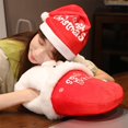 thumbnail image 4 of onlyliua Ofertas Regalos de Navidad Juguetes de Peluche con Borde Muñeco de Papá Noel Almohada Calentadora de Manos Regalos Navideños Decoraciones Navideñas, 4 of 6