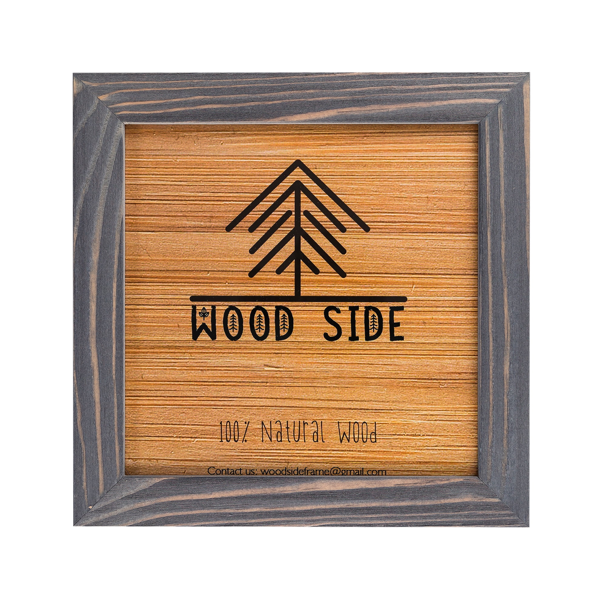 Rustic Wooden Square Picture Frame 12x12100 Natural Solid Eco Distressed Wood for Wall