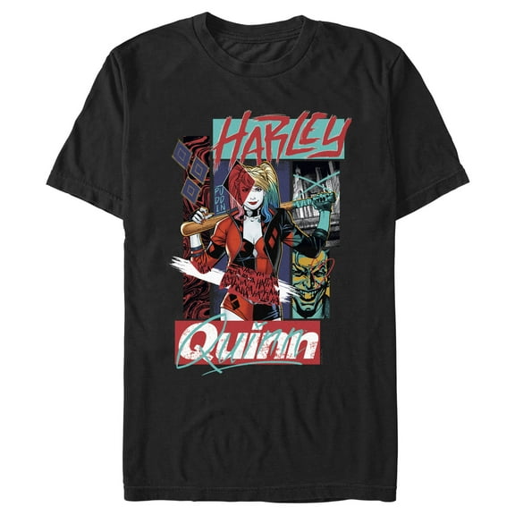 Men's Batman Abstract Harley Quinn Graphic T-Shirt