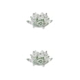 thumbnail image 4 of Cateissary Cristal Flor de loto Piedras naturales Minerales Feng Shui Esfera Cristales Colección de flores Recuerdos Verde Verde 2piezas, 4 of 6