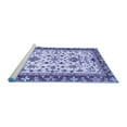 thumbnail image 2 of Ahgly Company Machine Washable Indoor Rectangle Abstract Blue Modern Area Rugs, 4' x 6', 2 of 4