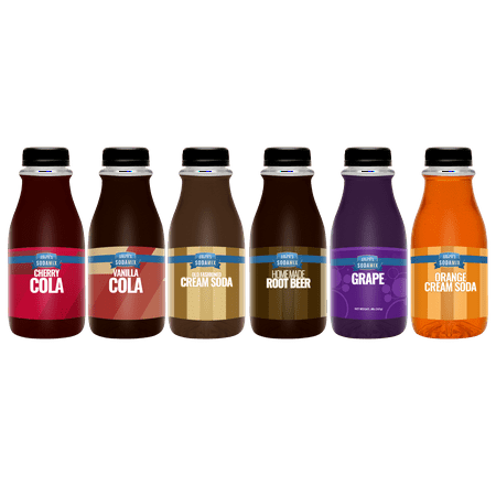 Grape Syrup - Ralph's 6 Sodastream Syrup Flavor Sodamix Pack | Cherry Cola | Root Beer | Vanilla Cola | Cream Soda | Orange Cream Soda | Grape | Six 12oz Bottles