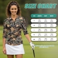 thumbnail image 7 of Uorisanigo Camo Forest Womens Golf Shirt Versatile Comfortable Quick Dry Athletic Polo Shirts Fashionable 3/4 Roll Sleeve Tennis Tops with Zip Up Collar Casual Daily Wear Size L, 7 of 7