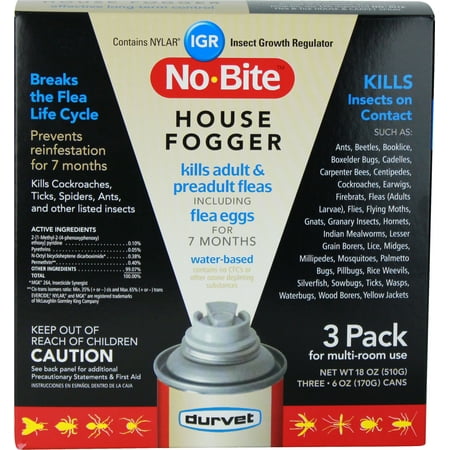 Durvet-Flea And Tick D-No Bite Igr House Fogger 6 Oz/3