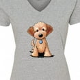 thumbnail image 4 of Inktastic KiniArt Mini Goldendoodle Women's V-Neck T-Shirt, 4 of 5