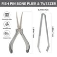 thumbnail image 2 of Fish Bone Pliers Tweezers Kit for All Kind of Fish Stainless Steel Deboning Tools 2pcs, 2 of 5