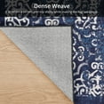 thumbnail image 3 of Tzou Printed Indoor Area Rugs 5'x7' for Living Room Bedroom, Low-Pile Non-Slip Floor Carpet, Navy Blue, 3 of 7