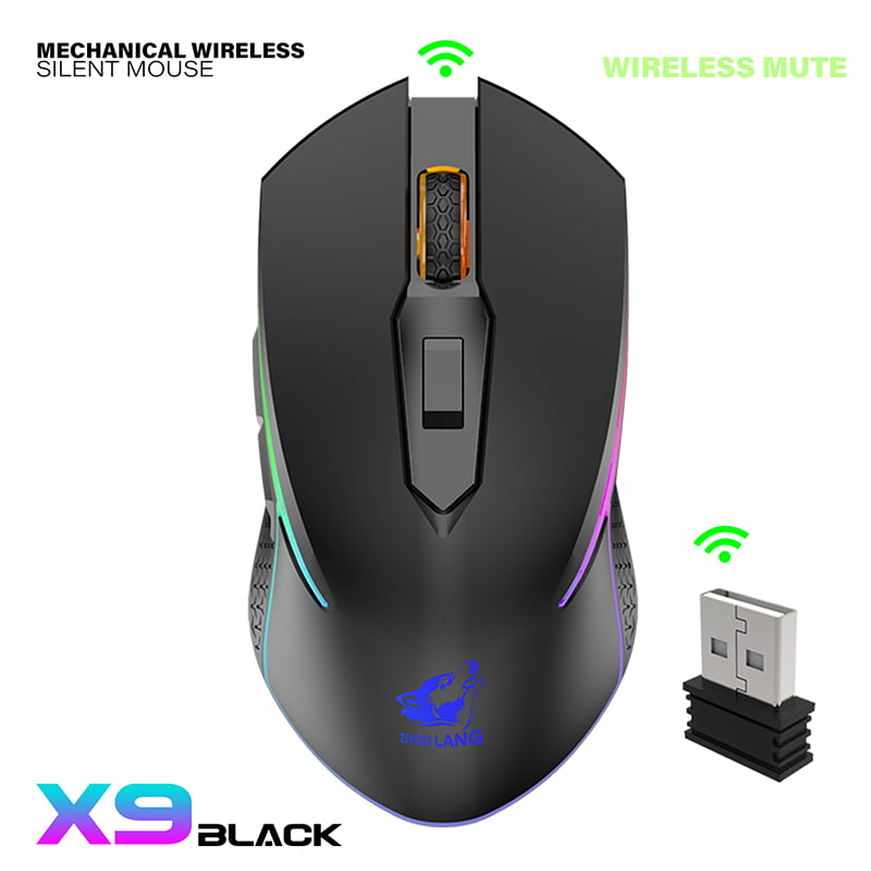Rechargeable X9 Wireless Silent LED Backlit USB Optical Ergonomic Gaming Mouse 