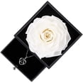 thumbnail image 4 of Mothers Day Gift Preserved Real Red Rose with Silver-Tone Heart Necklace I Love You Gift Set, Enchanted Real Rose Flower for Valentine's Day Anniversary Wedding Romantic Gifts for her (Red Rose), 4 of 16
