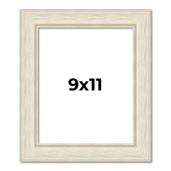 9x11 Frame White Real Wood Picture Frame Width 1.75 inches | Interior Frame Depth 0.5 inches |