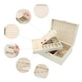 thumbnail image 5 of Unique Bargains 2 Layer Jewelry Box PU Leather Jewelry Organizer Case Storage with Drawer White, 5 of 8