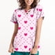 thumbnail image 1 of Puntoco Mujeres Camisetas de manga corta Uniforme de trabajo Día de San Valentín Blusa de bolsillo impresa Puntoco Puntoco-2244, 1 of 5