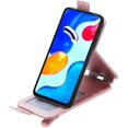 thumbnail image 4 of Zipper Wallet Case for Xiaomi Redmi Note 11 4G with Card Holder Slot, PU Leather Adjustable Kickstand Flip Handbag Phone Cover for Xiaomi Redmi Note 11/Redmi Note 11S SDLL Rose Gold, 4 of 7