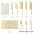 thumbnail image 2 of Thyme & Table 20 Piece Stainless Steel Gold Knife and Cutting Board Set, Taupe, 2 of 13