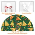 thumbnail image 4 of Yiaed Pizza Print Christmas Tree Skirt , Tree SkirtsTree Mat for Christmas Winter Holiday Indoor Decorations-48", 4 of 7