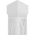 thumbnail image 4 of Ekena Millwork 10"W x 9'H Craftsman Classic Square Non-Tapered San Carlos Mission Style Fretwork Column w/ Mission Capital & Mission Base, 4 of 8