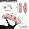 thumbnail image 6 of SCRAWLGOD Panda Heart 3 Pcs Set Universal Computer Chair Cover with Arm Rest Covers Breathable Boss Chair Protector Scratch Resistant Swivel Chair Slipcover, S, 6 of 7