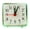 Green, variant on Tuscom Minimalist Transparent Alarm Clock for Silent Non ing Battery Operated Compact Crystal Clear Bedside Dorm Table Clock
