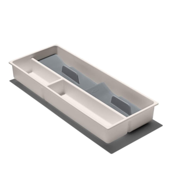 Organizador de utensilios OXO Good Grips, cajón de cocina compacto, blanco