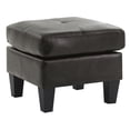 thumbnail image 2 of Passion Furniture Newbury Black Faux Leather Upholstered Ottoman, 2 of 6