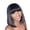 8inches, variant on 8-16 Inches Silky Straight  Bob Wigs with Bangs Short Full Machine Made Human Hair Wig 220% Density