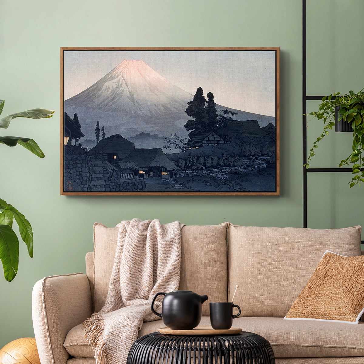 Vintage Landscape-CCCII By Wexford Home Framed in Walnut Wood Gallery Wrapped Canvas 27 in. x 41 in.