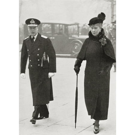 King Edward Viii And Queen Mary Arriving At The Cenotaph On Armistice Day 1936 Edward Viii Edward Albert Christian George Andrew Patrick David Later The Duke Of Windsor 1894 Canvas Art - Ken Welsh De