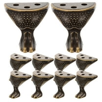 PAMINGONO Couch Legs Replacement Furniture Leg Zinc Alloy 10pcs Dark Brown