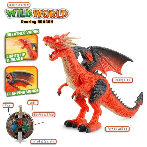 New Bright Infrared (I/R) Remote Control Red Dragon with Lights