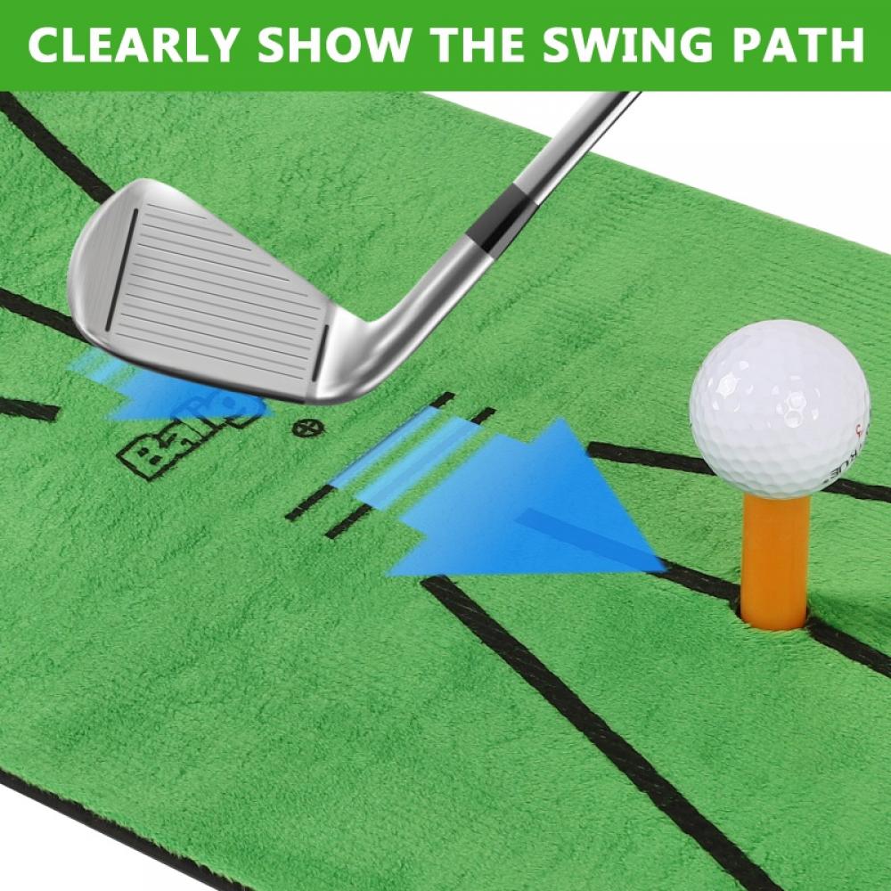 golf mat that shows swing path