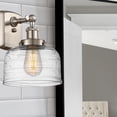 thumbnail image 3 of Innovations Lighting  Ballston Urban Bell - 1 Light 8" Sconce Clear Deco Swirl/Brushed Satin Nickel, 3 of 5