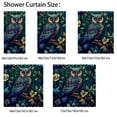 thumbnail image 4 of Owl Shower Curtain, Cloth Fabric Bathroom Decor Set with Hooks, 4 of 6