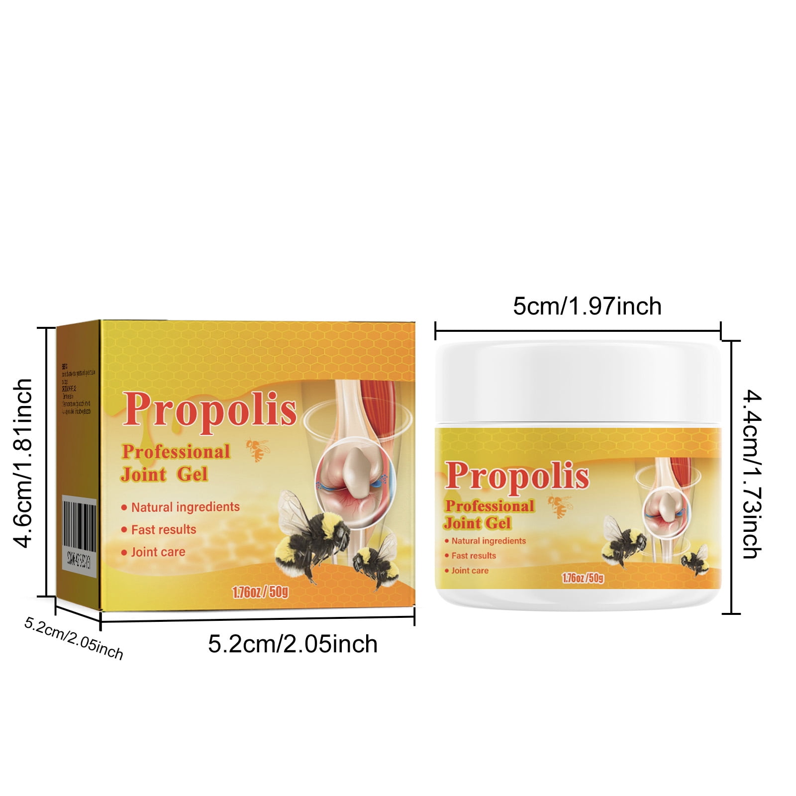 Alvorantor Propolis Joint Care Cream, Relieve Lumbar Shoulder Neck Muscle Pain Discomfort, Joint Gel, 1.76oz