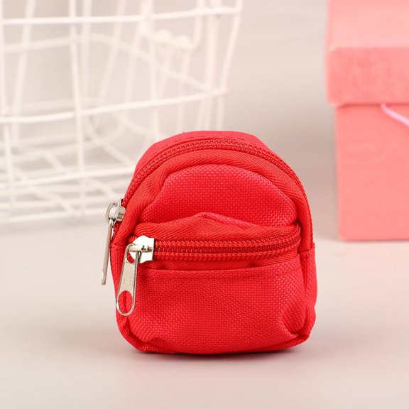 1PC Mini Backpack Keychain Cute Zipper Schoolbag Keyring For Girls Coin Purse Pendant Fashion Doll Bag Accessorie Children Gifts