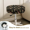 thumbnail image 4 of ZIATUBLE Mushroom Butterfly Barstool Covers Slipcovers Plants Chair Seat Cushion Cover 13"-15" Reusable Stool Seat Covers for Bar Home Hotel Set 2 Pack Polyester Round Stool Slipcover, 4 of 6