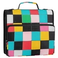 thumbnail image 5 of FORMRS Zipper Binder with Shoulder Strap 2-inch Ring 500 Sheet Capacity File Bag, Blue Checkered Pattern, 5 of 5