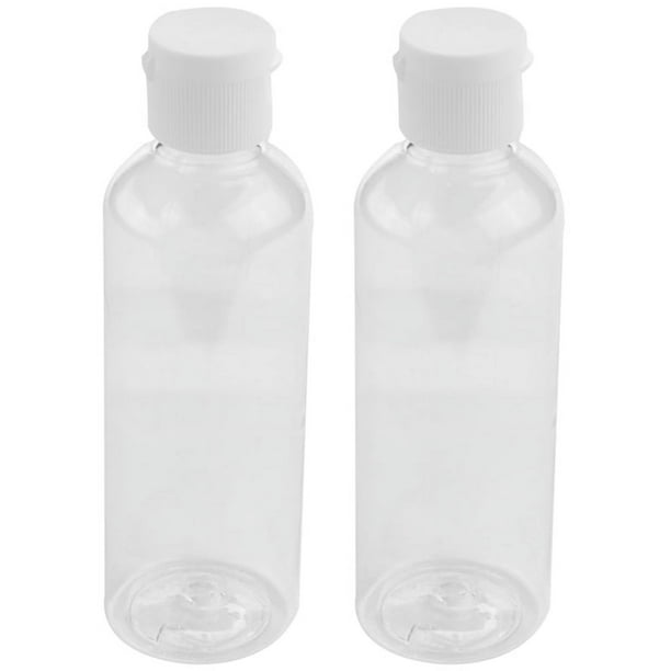 8 botellas de plástico transparente de 100 ml con tapa para viajes, champú, loción, envase cosmético
