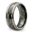 thumbnail image 5 of Solid Timoku 8mm Men's Domed Ridged Edge Plain Classic Wedding Band Ring Size 11.5, 5 of 8