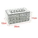 thumbnail image 5 of porta pañuelos de cristal,Titular de tejido de cristal decoración glam decoración del hogar,caja cubierta bling escritorio plata facial baño casa,servilletas papel Soledad porta pañuelos de cristal, 5 of 10
