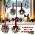 thumbnail image 3 of 6PC Mini Christmas Wreath,Mini Cabinet Wreath for Kitchen,Small Christmas Norfolk Pine Wreaths with Red Berry&Bow,Xmas Kitchen Cabinet Wreaths,Artificial Hanging Garlands for Holiday Xmas Party Decor, 3 of 9