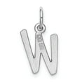 thumbnail image 4 of FB Jewels Sterling Silver Rhodium-plated Small Initial W Charm, 4 of 4