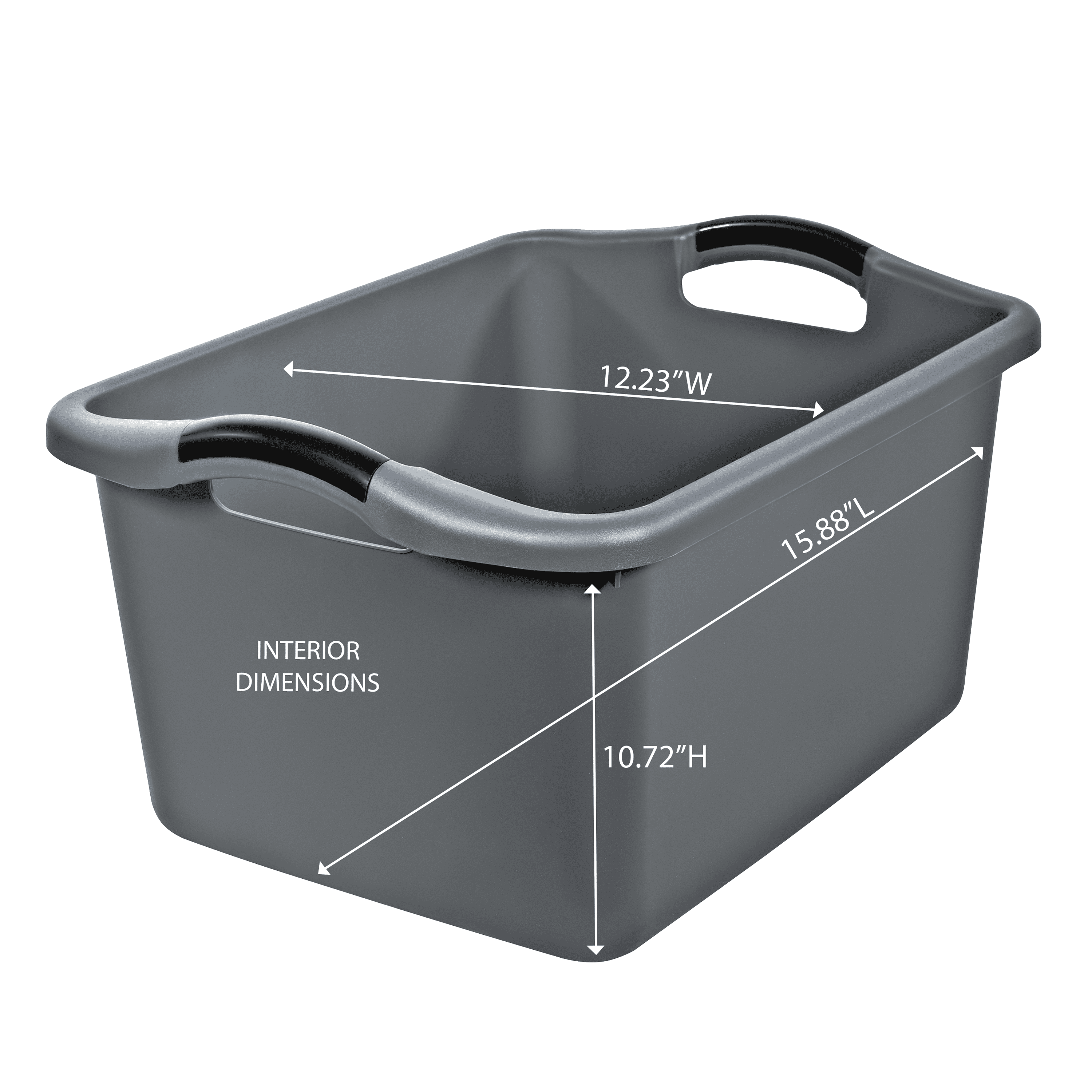 Hefty 12gal Max Pro Storage Tote Gray 12 gal