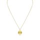 thumbnail image 1 of 18K Gold Plated Stainless Steel Mini Sunlight Coin Necklace, Hypoallergenic, Waterproof, Tarnish Resistant Jewelry, 1 of 3