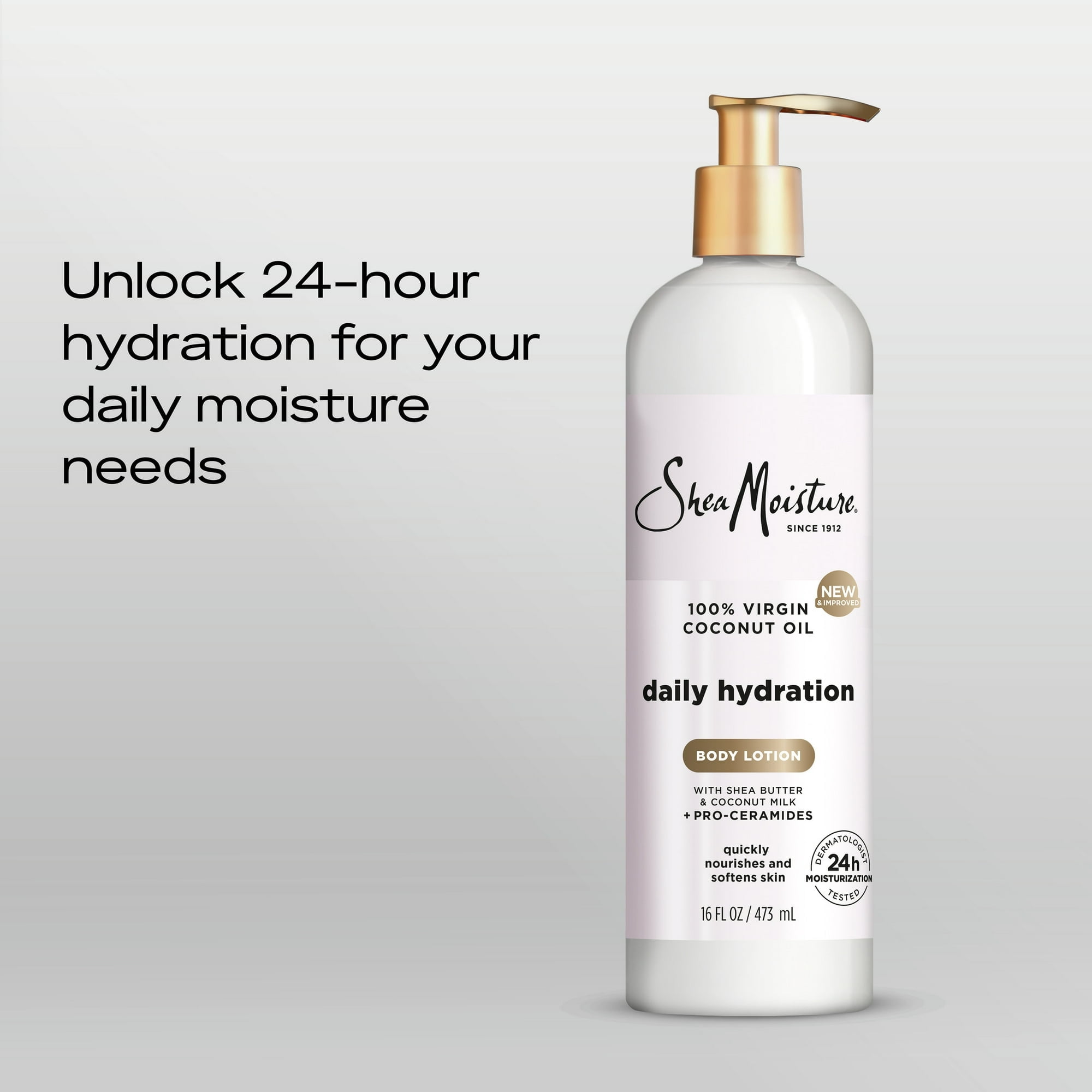 SheaMoisture Daily Hydration Nourishing Body Lotion 100% Virgin Coconut Oil All Skin, 16 oz ( 2 Pack )
