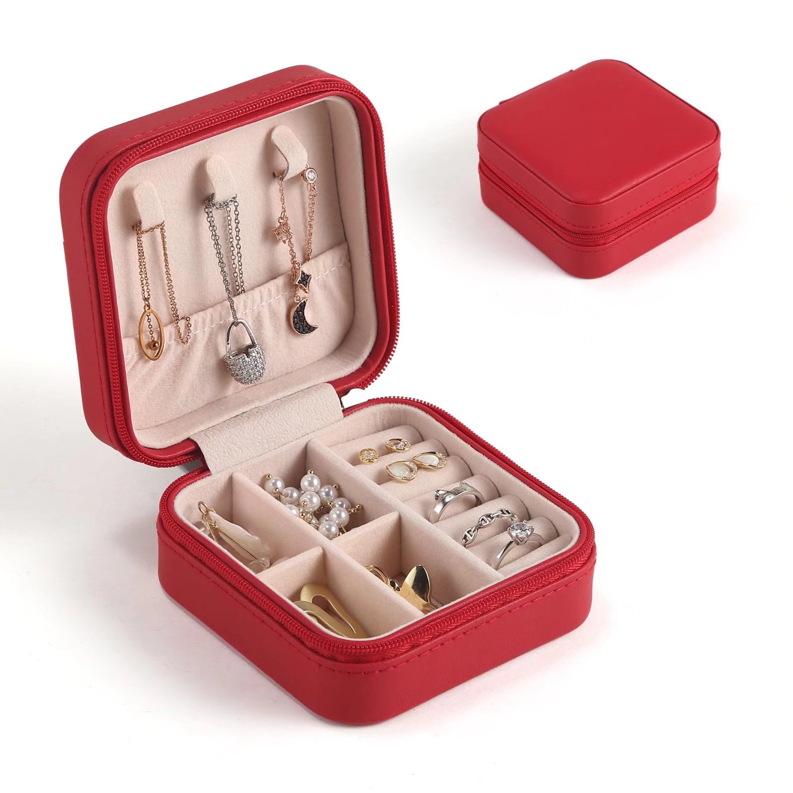 Details about   Jewelry Box Organizer Portable Travel Ornaments Case Trinkets Storage Box CF 