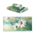 thumbnail image 2 of 3 Piece Bath Towels Set Bath Towel, Hand Towel and Face Towel for Bathroom, Gym, Hotel Beautiful Dragonflies and Daisies, 2 of 8