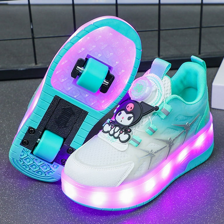 2024 DREAMFIRE Hello Kitty Sanrio Kuromi Stitch Heelys Shoes Child Cute Roller Skates Kuromi Sports Skates Flashing Light Girls Gifts Walmart