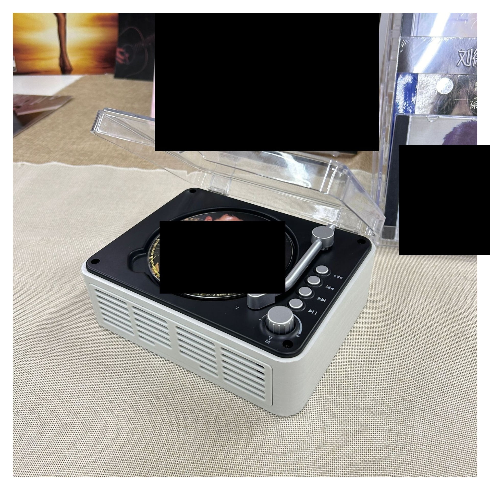 Multifunction Retro CD Player with Bluetooth Speaker and Music Box Ideal for Home Use ,Multi-Functional