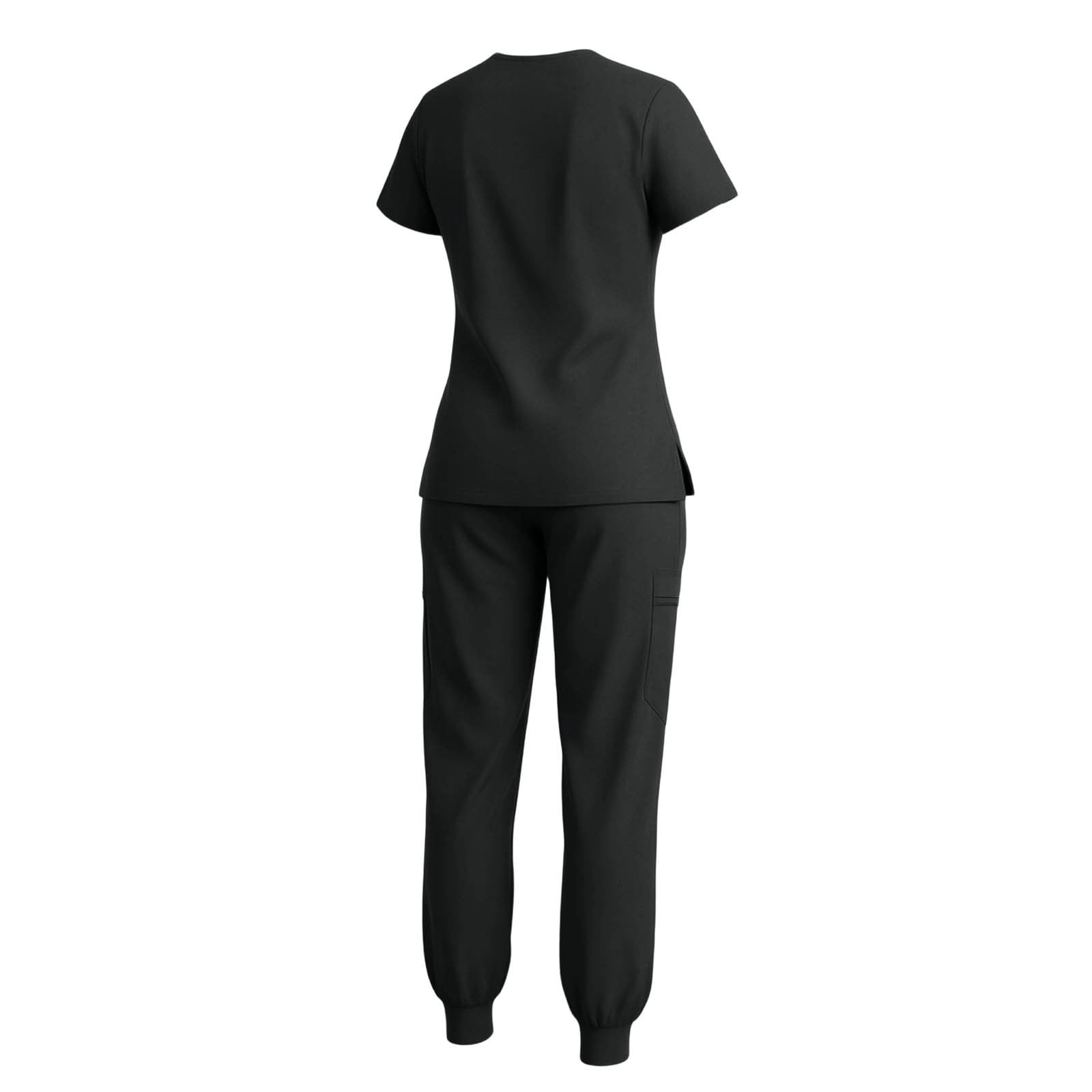 Scrubs for Women Set V-Neck Scrub Top Stretch Jogger Pants Stretchy Scrub Set Womens Workwear Nursing Uniform